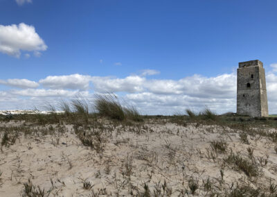 Torre de Casimiro en Conil de la Frontera, Cádiz, un espacio protegido destacado por su importancia histórica y su entorno natural